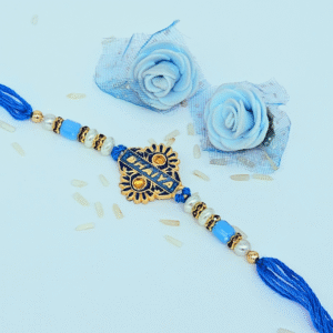 Blue Enamel Rakhi